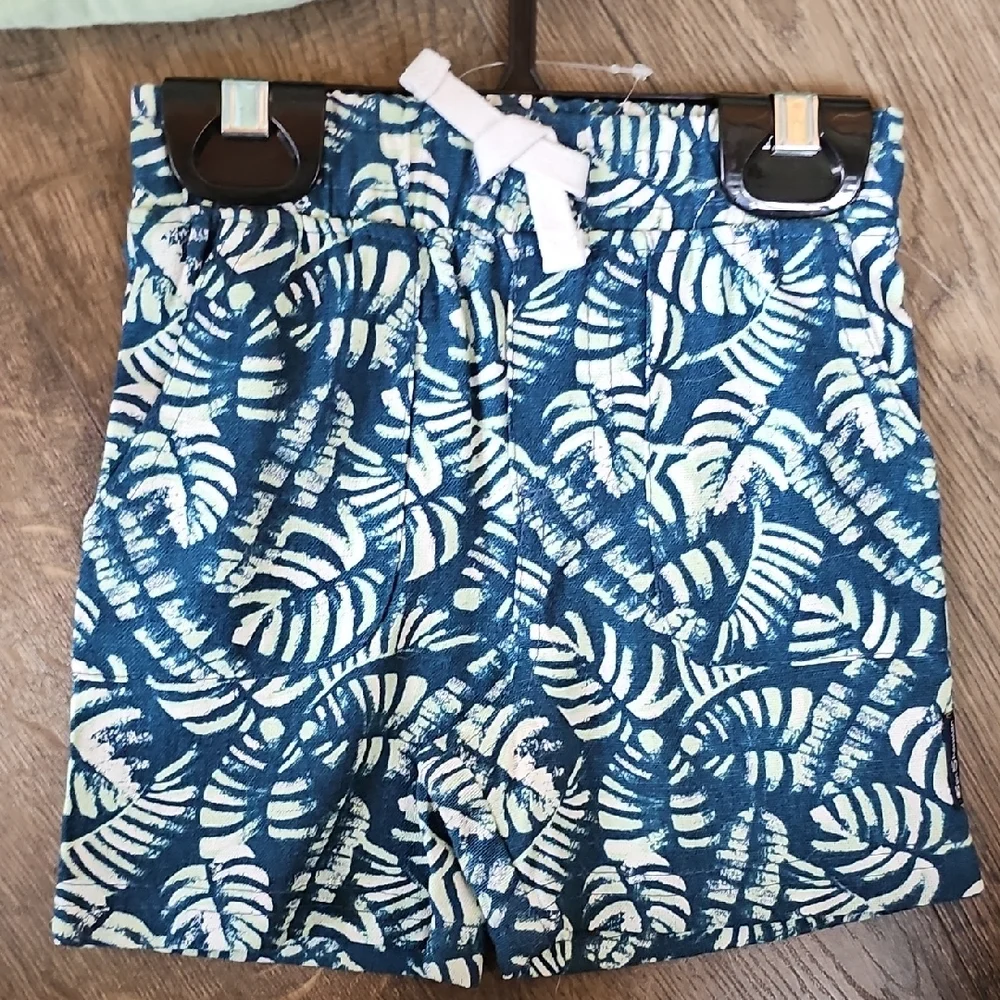 NWT Ben Sherman SHort Set Light Green Shirt Tropical 12 Months Toddler